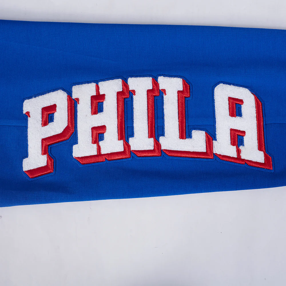 NBA PHILADELPHIA 76ERS CLASSIC MEN'S CHENILLE DK JOGGER (ROYAL BLUE) - Image 7