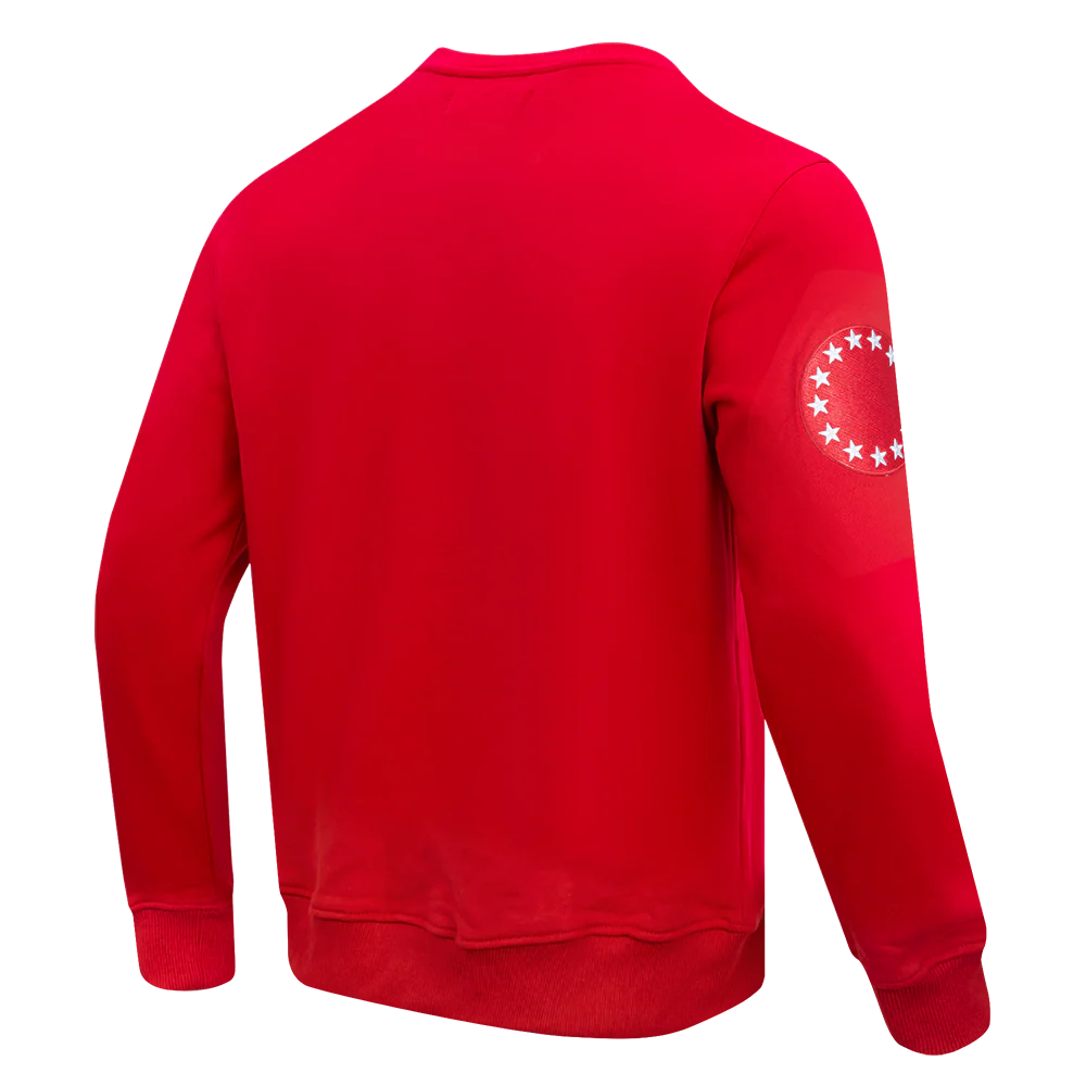 NBA PHILADELPHIA 76ERS OLD ENGLISH MEN'S CREWNECK (RED) - Image 3