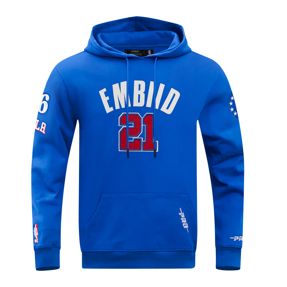 NBA PHILADELPHIA 76ERS JOEL EMBIID #21 CLASSIC PNN MEN'S DK PO HOODI (ROYAL BLUE)