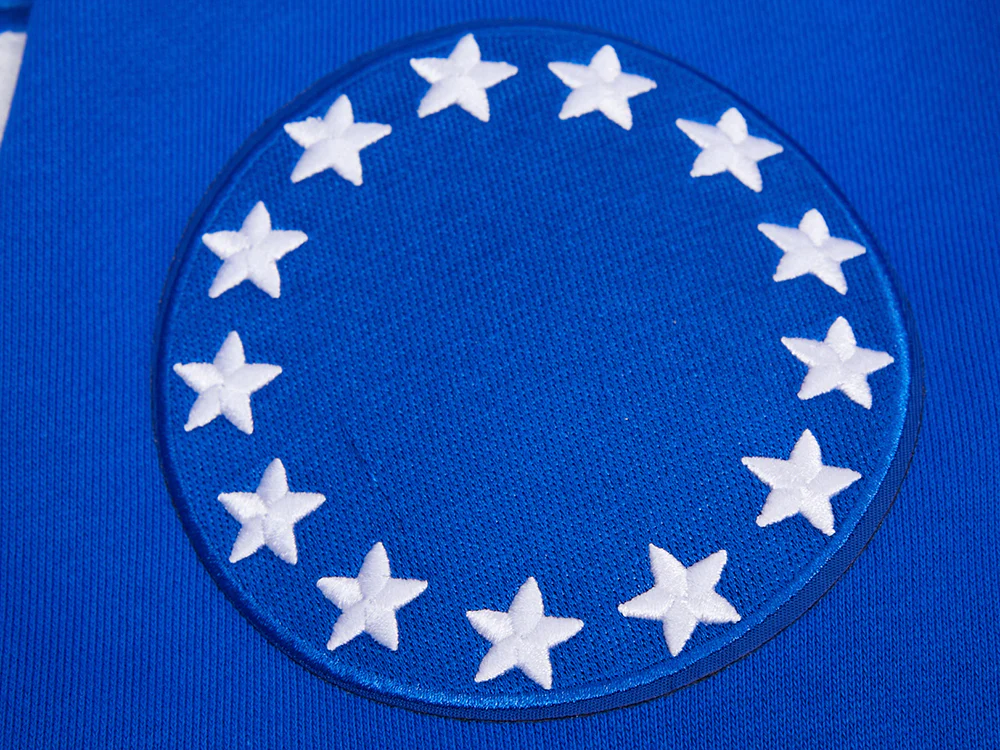 NBA PHILADELPHIA 76ERS RETRO CLASSIC MEN'S PULLOVER HOODIE (ROYAL/RED) - Image 7