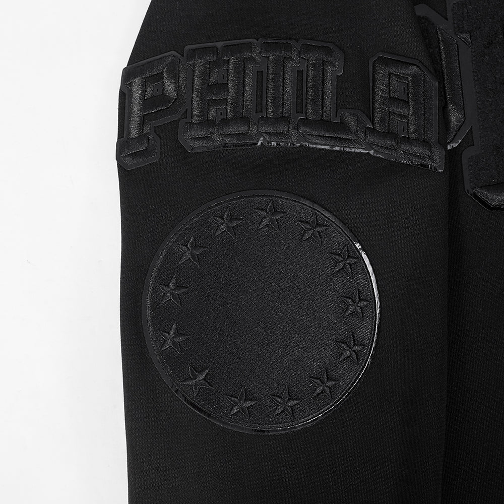 NBA PHILADELPHIA 76ERS CLASSIC MEN'S 3BK DK PO HOODIE (TRIPLE BLACK) - Image 8