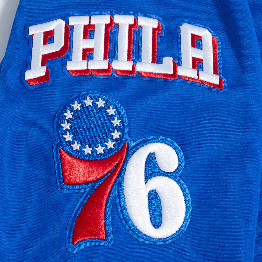 NBA PHILADELPHIA 76ERS CLASSIC CHENILLE MEN'S PULLOVER HOODIE (ROYAL BLUE) - Image 10