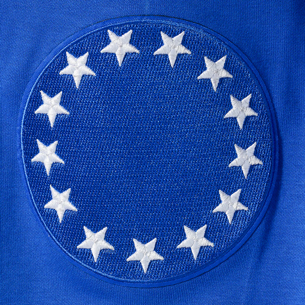 NBA PHILADELPHIA 76ERS CLASSIC CHENILLE MEN'S FULL ZIP PULLOVER HOODIE (ROYAL BLUE) - Image 11