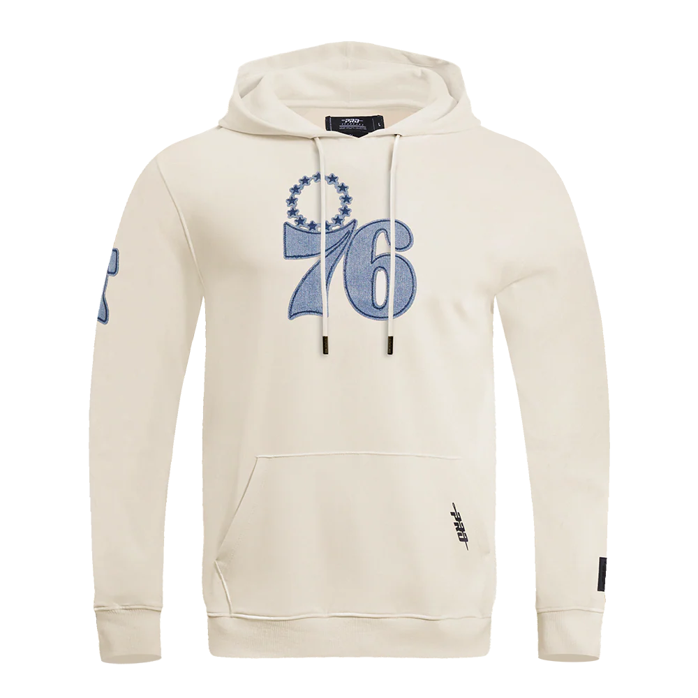 NBA PHILADELPHIA 76ERS VARSITY BLUES MEN'S PULLOVER HOODIE (LINEN)