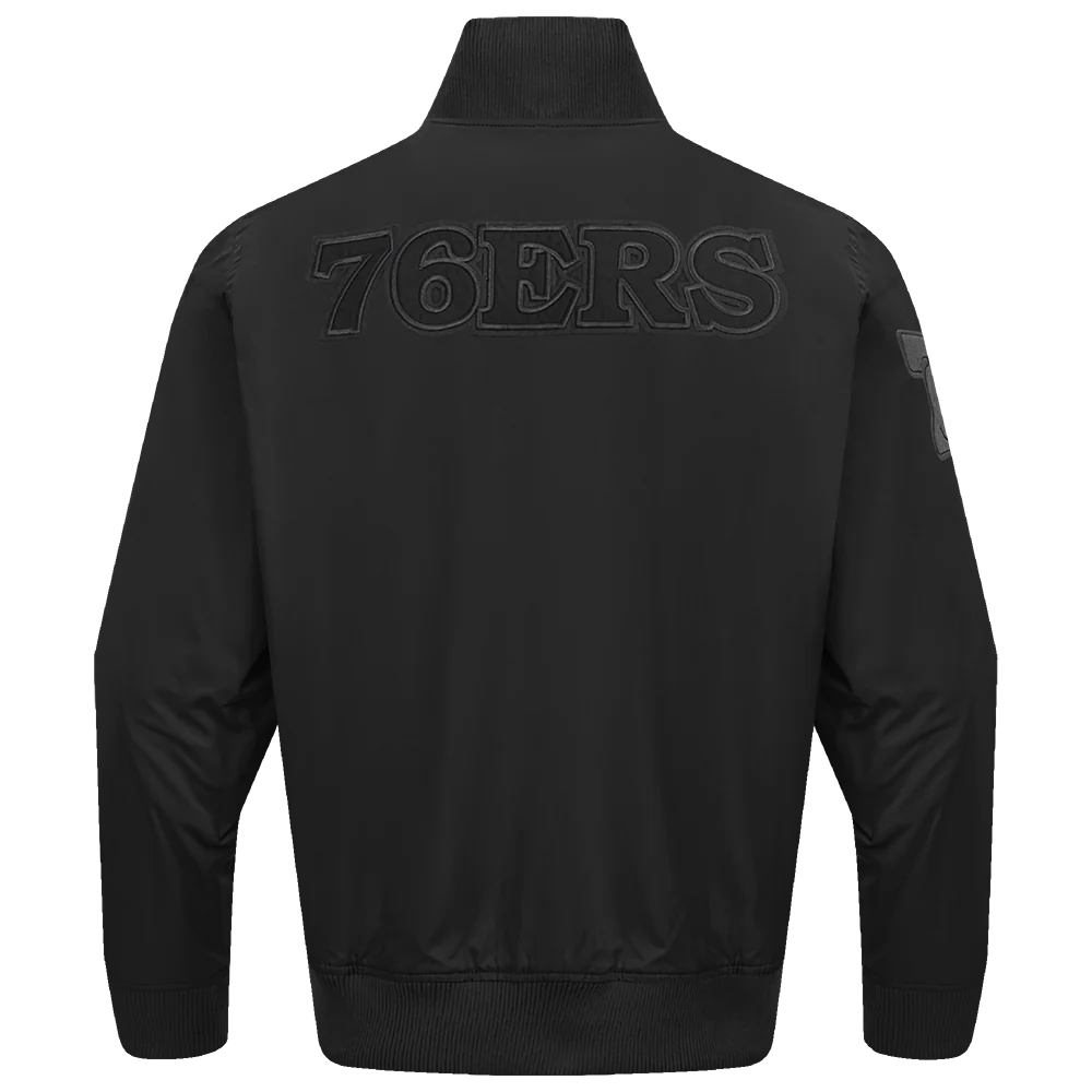 NBA PHILADELPHIA 76ERS NEUTRAL MEN'S TWILL JACKET (BLACK) - Image 4