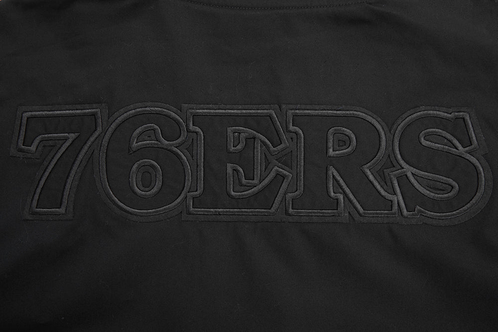 NBA PHILADELPHIA 76ERS NEUTRAL MEN'S TWILL JACKET (BLACK) - Image 5