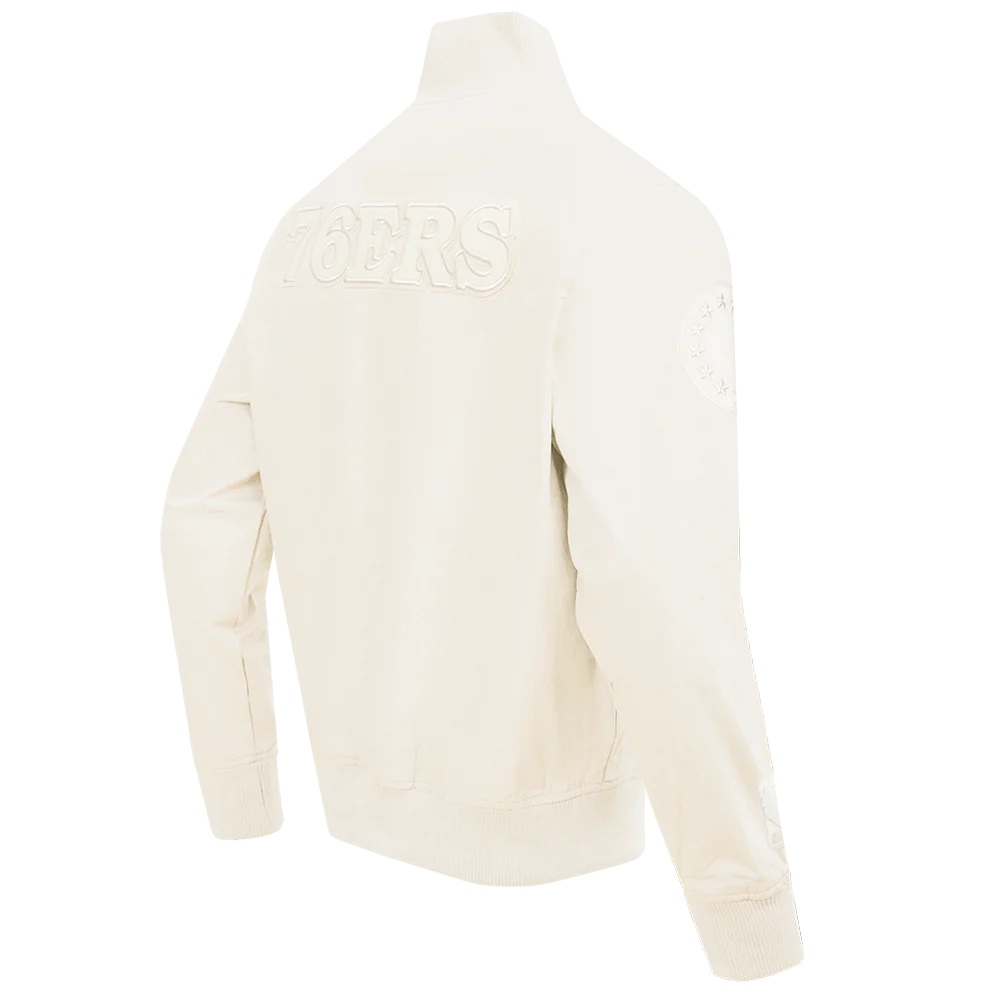 NBA PHILADELPHIA 76ERS NEUTRAL MEN'S TWILL JACKET (EGGSHELL) - Image 11
