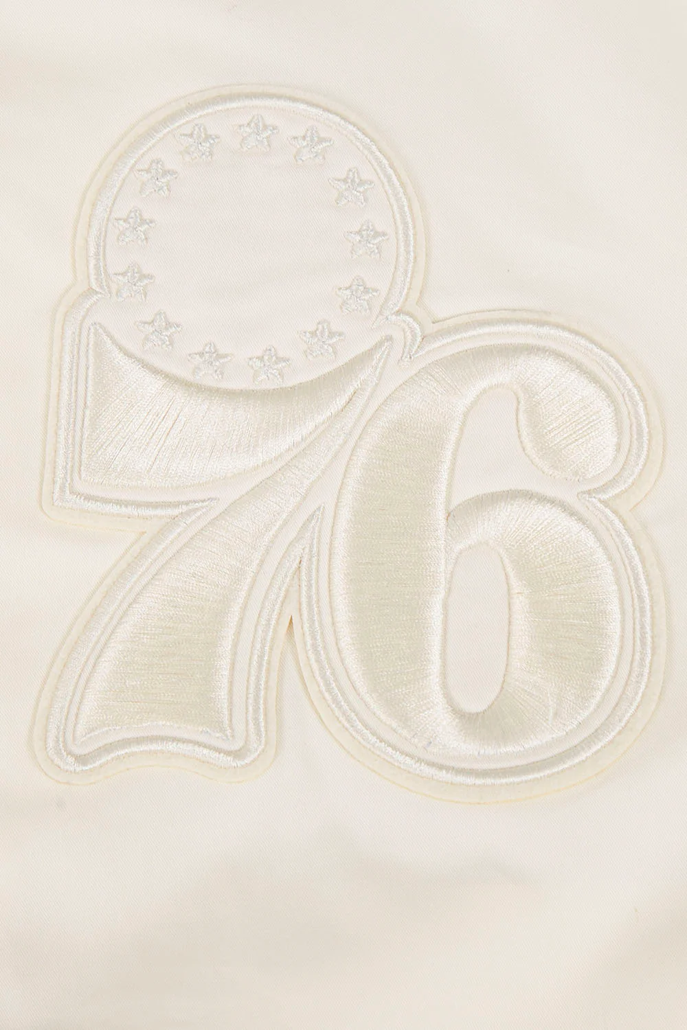 NBA PHILADELPHIA 76ERS NEUTRAL MEN'S TWILL JACKET (EGGSHELL) - Image 5