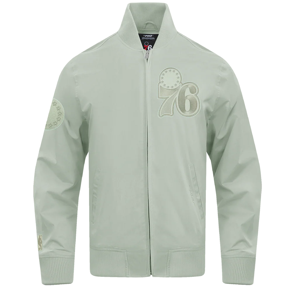 NBA PHILADELPHIA 76ERS NEUTRAL MEN'S TWILL JACKET (MOSS)
