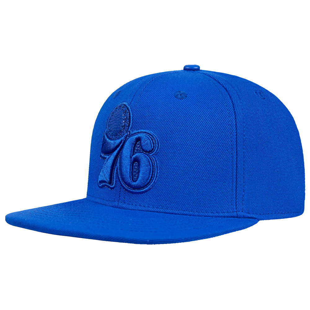 NBA PHILADELPHIA 76ers TRIPLE TONAL WOOL SNAPBACK HAT (ROYAL BLUE) - Image 3