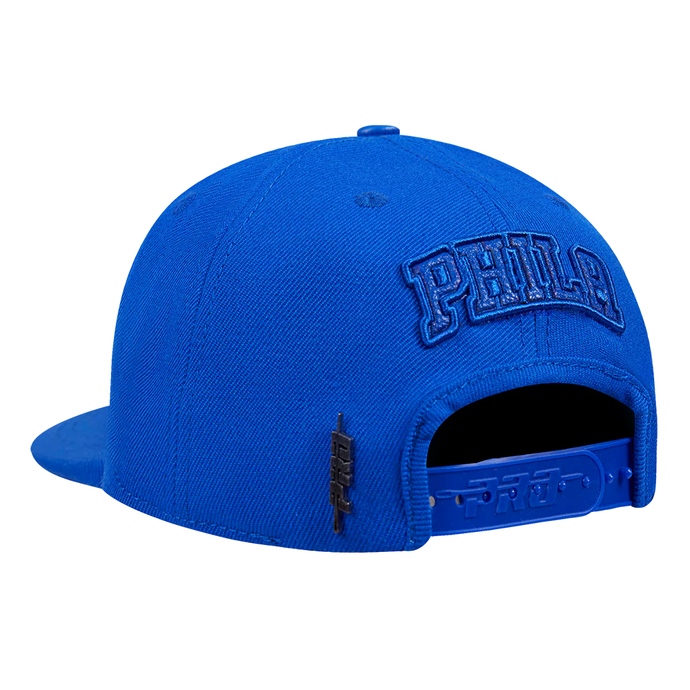 NBA PHILADELPHIA 76ers TRIPLE TONAL WOOL SNAPBACK HAT (ROYAL BLUE) - Image 4