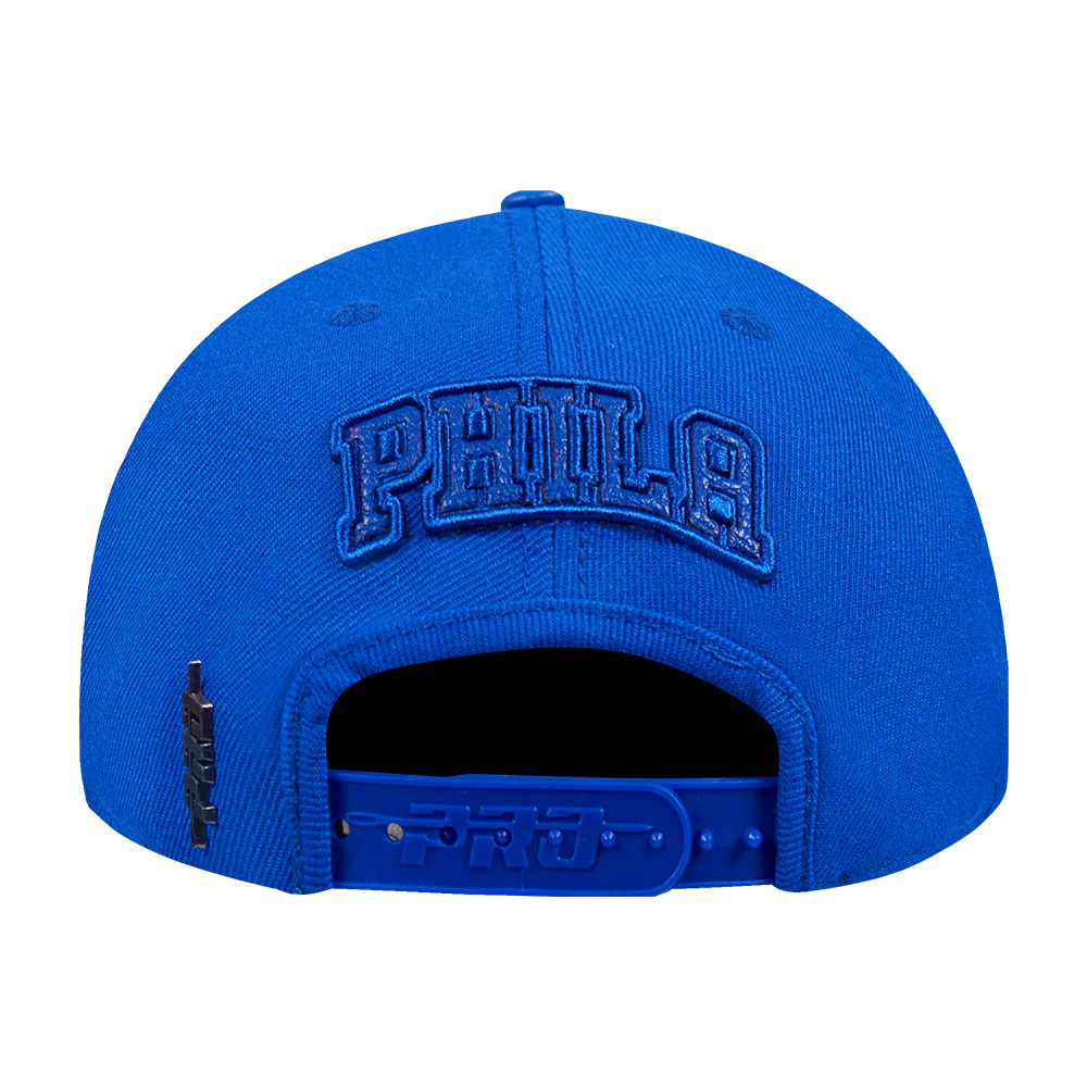 NBA PHILADELPHIA 76ers TRIPLE TONAL WOOL SNAPBACK HAT (ROYAL BLUE) - Image 5