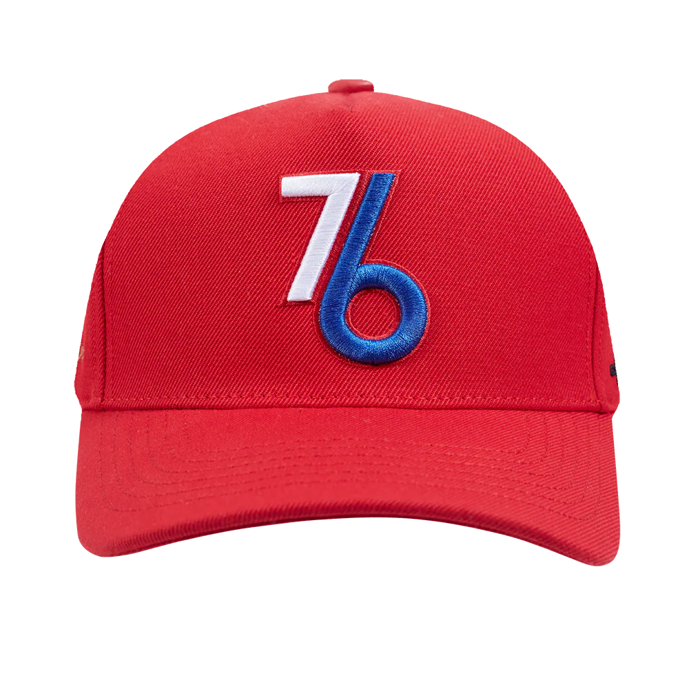 NBA PHILADELPHIA 76ERS CITY EDITION 24-25 PINCH FRONT SNAPBACK HAT (RED)