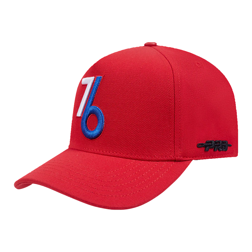 NBA PHILADELPHIA 76ERS CITY EDITION 24-25 PINCH FRONT SNAPBACK HAT (RED) - Image 2