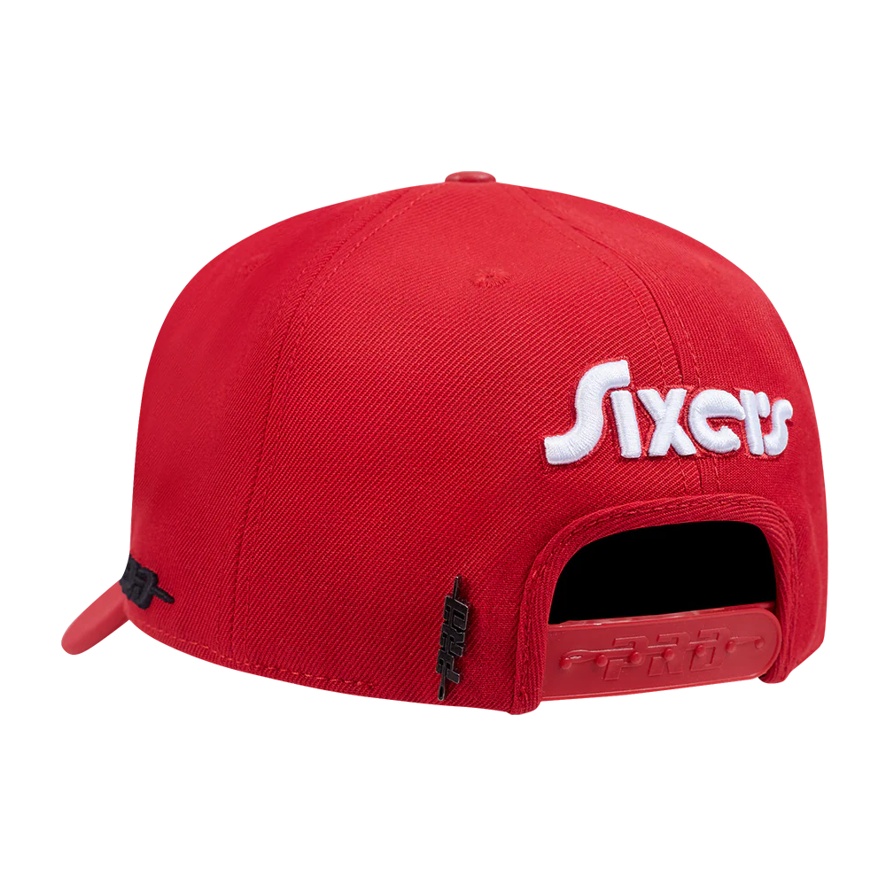 NBA PHILADELPHIA 76ERS CITY EDITION 24-25 PINCH FRONT SNAPBACK HAT (RED) - Image 3