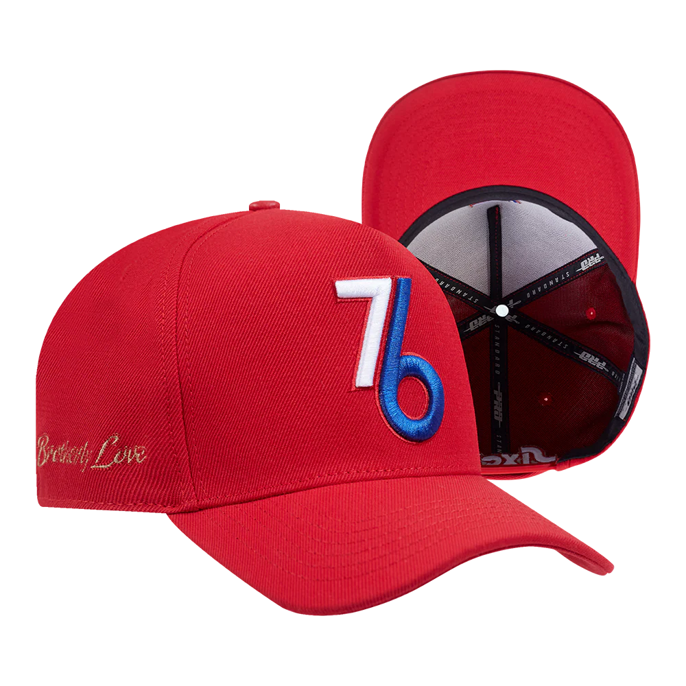 NBA PHILADELPHIA 76ERS CITY EDITION 24-25 PINCH FRONT SNAPBACK HAT (RED) - Image 7