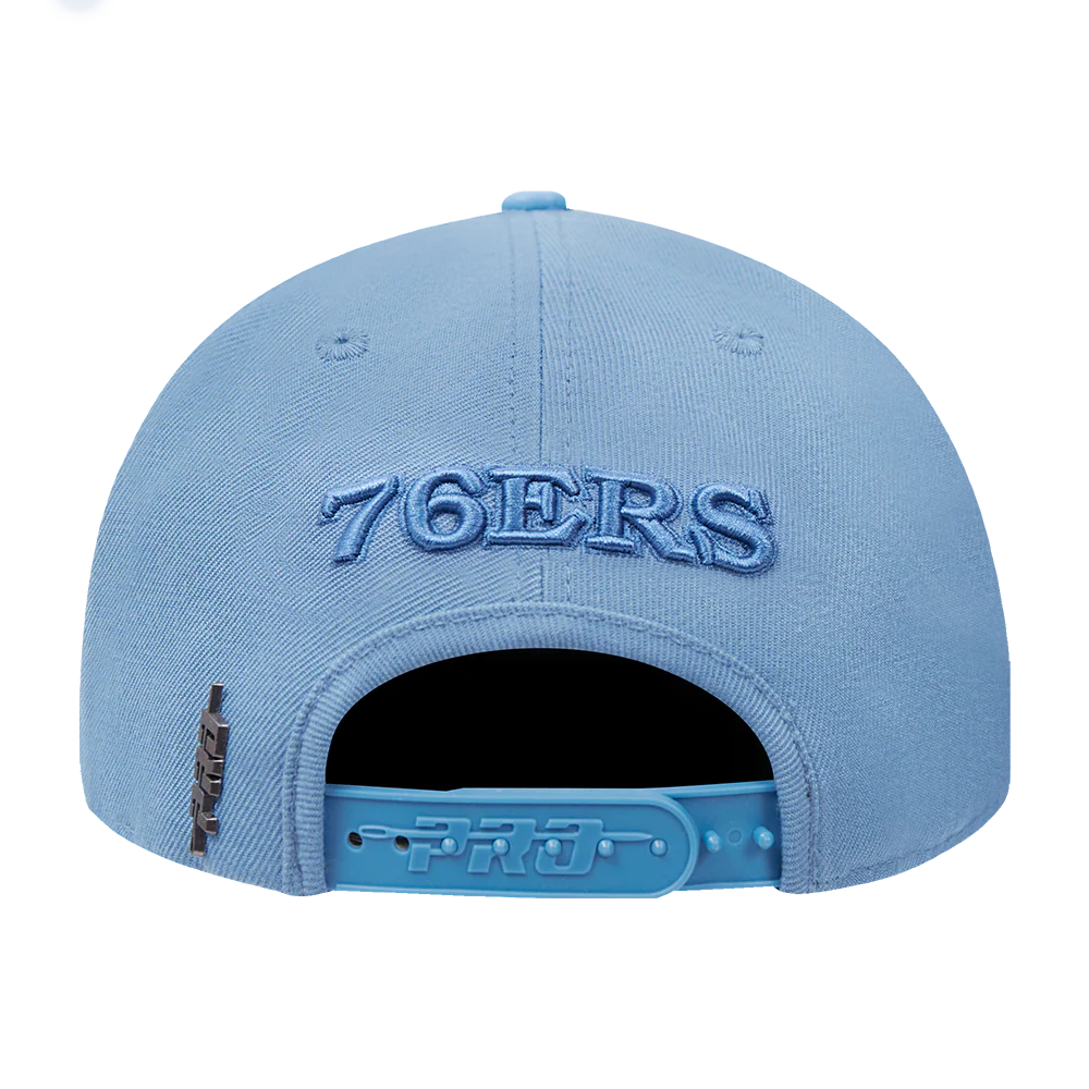 NBA PHILADELPHIA 76ERS NEUTRAL WOOL SNAPBACK HAT (STEEL BLUE) - Image 4
