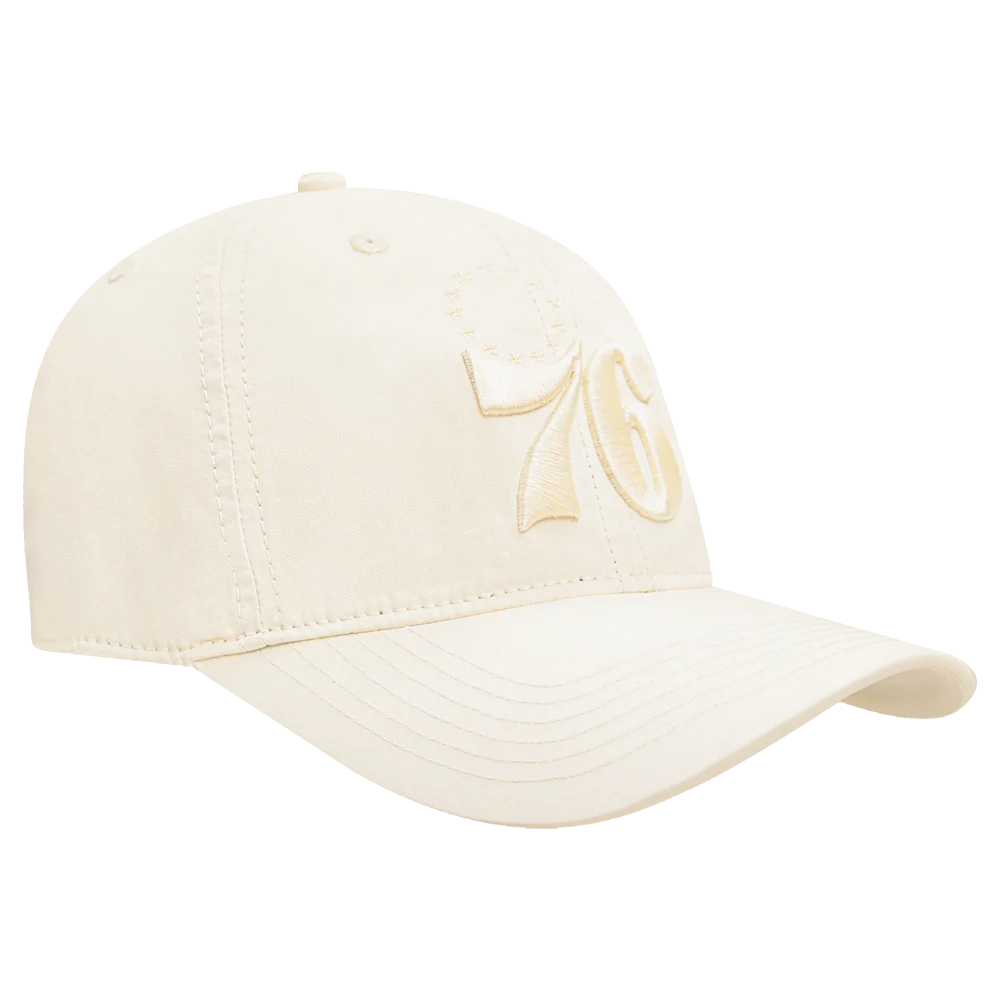 NBA PHILADELPHIA 76ERS NEUTRAL MEN'S DAD HAT (EGGSHELL) - Image 2