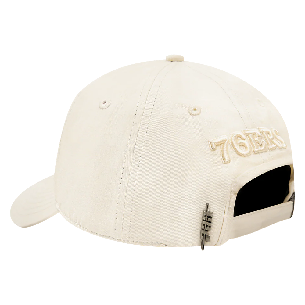 NBA PHILADELPHIA 76ERS NEUTRAL MEN'S DAD HAT (EGGSHELL) - Image 4