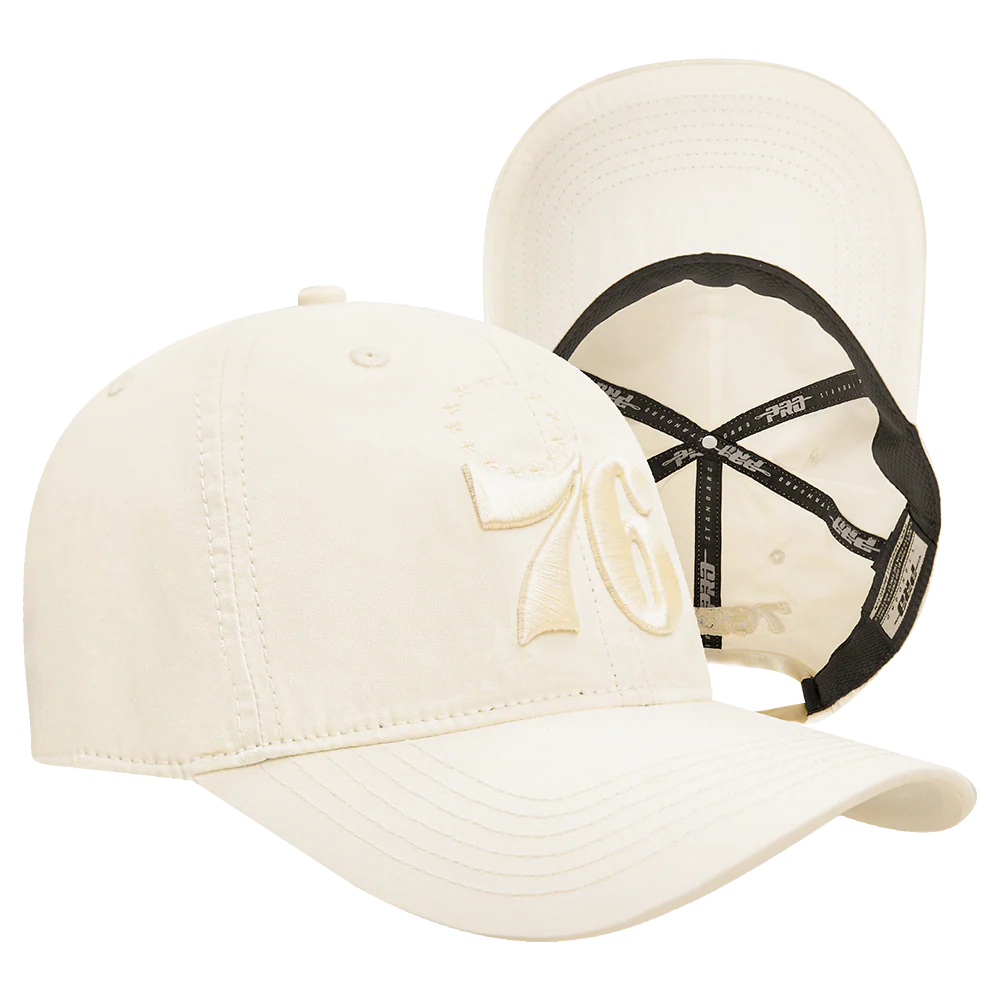 NBA PHILADELPHIA 76ERS NEUTRAL MEN'S DAD HAT (EGGSHELL) - Image 7