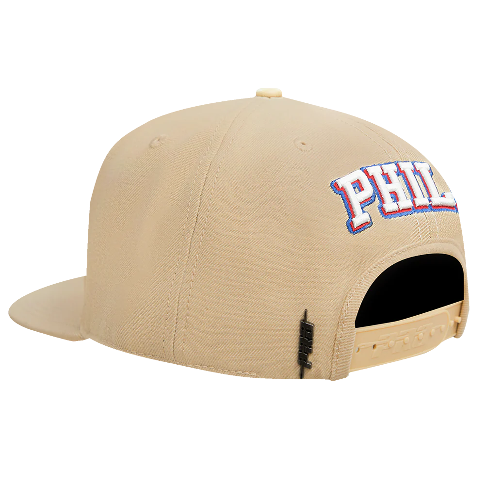 NBA PHILADELPHIA 76ERS HYBRID WOOL SNAPBACK HAT (KHAKI) - Image 4