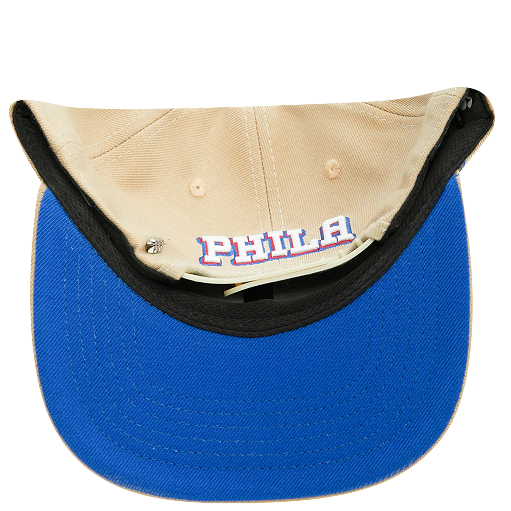 NBA PHILADELPHIA 76ERS HYBRID WOOL SNAPBACK HAT (KHAKI) - Image 7