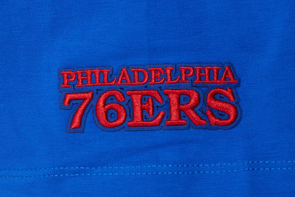 NBA PHILADELPHIA 76ers SCRIPT TAIL WOMEN'S SINGLE JERSEY BOXY TEE (ROYAL BLUE) - Image 6