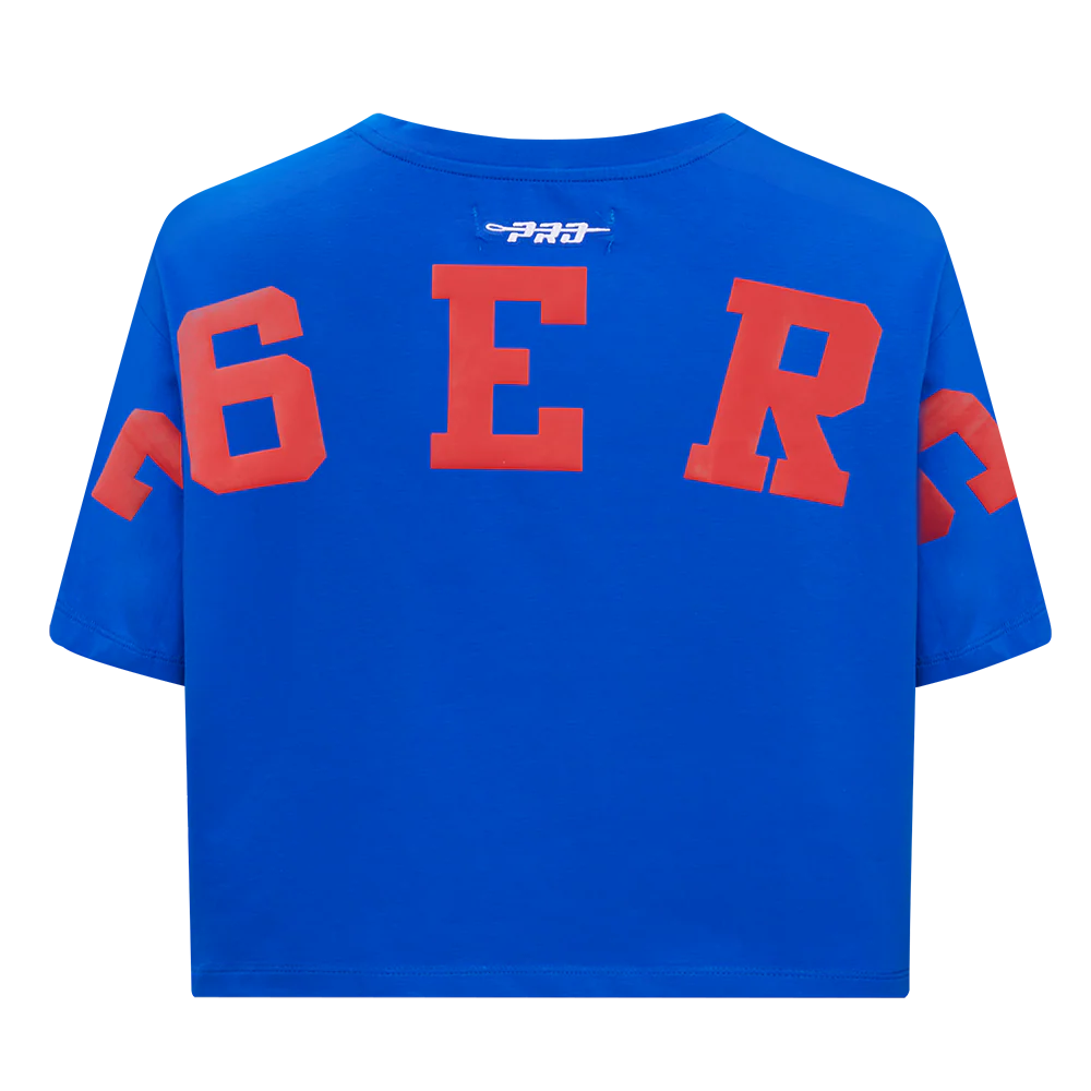 PHILADELPHIA 76ERS WINGSPAN WOMEN'S SJ BOXY TEE (ROYAL BLUE) - Image 5