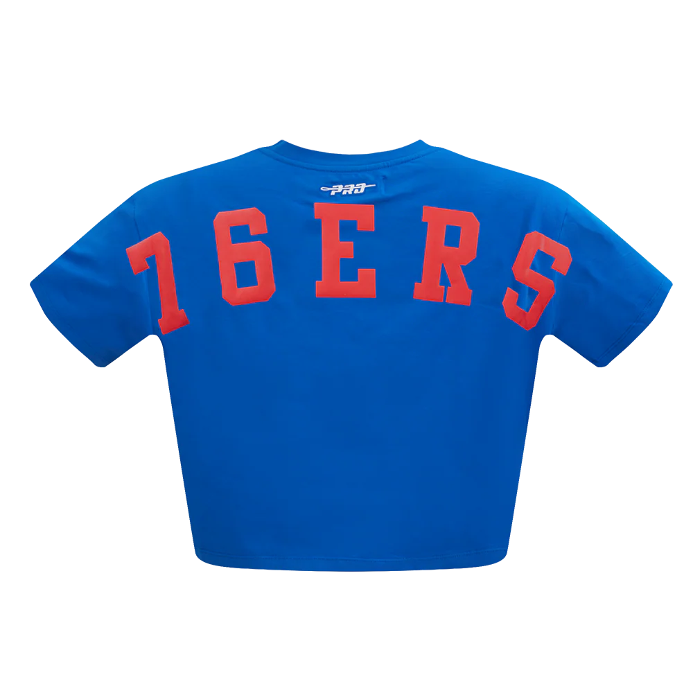 PHILADELPHIA 76ERS WINGSPAN WOMEN'S SJ BOXY TEE (ROYAL BLUE) - Image 7