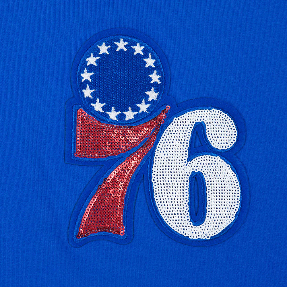 NBA PHILADELPHIA 76ERS GAME DAY CLASSICS WOMEN'S SJ BABY DOLL TEE (ROYAL BLUE) - Image 8
