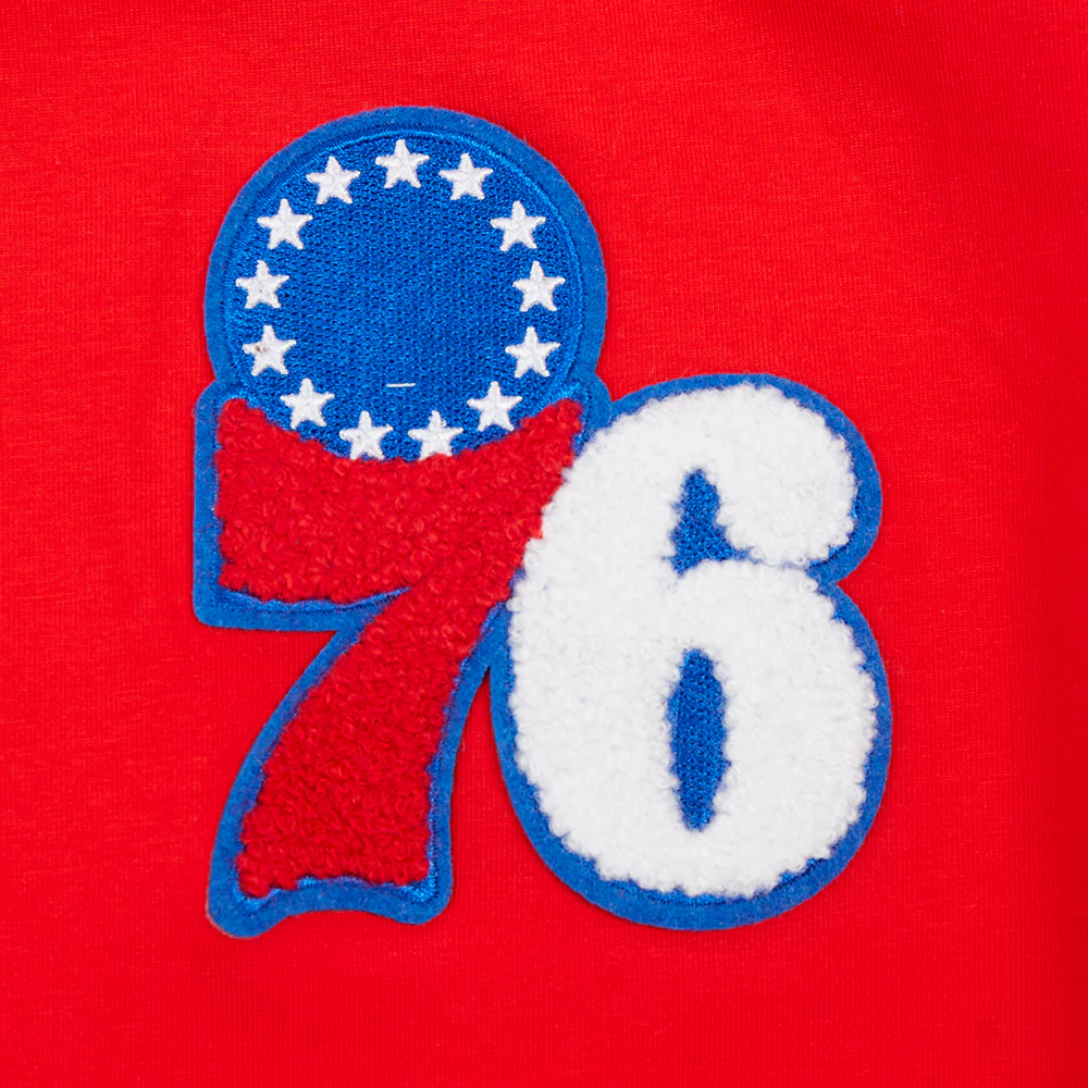 NBA PHILADELPHIA 76ERS CLASSIC WOMEN'S BOXY TEE (RED) - Image 8