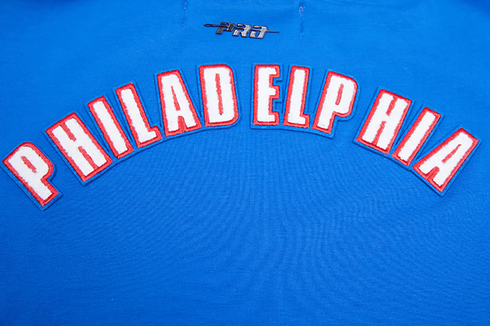 NBA PHILADELPHIA 76ERS CLASSIC WOMEN'S BOXY TEE (ROYAL BLUE) - Image 5