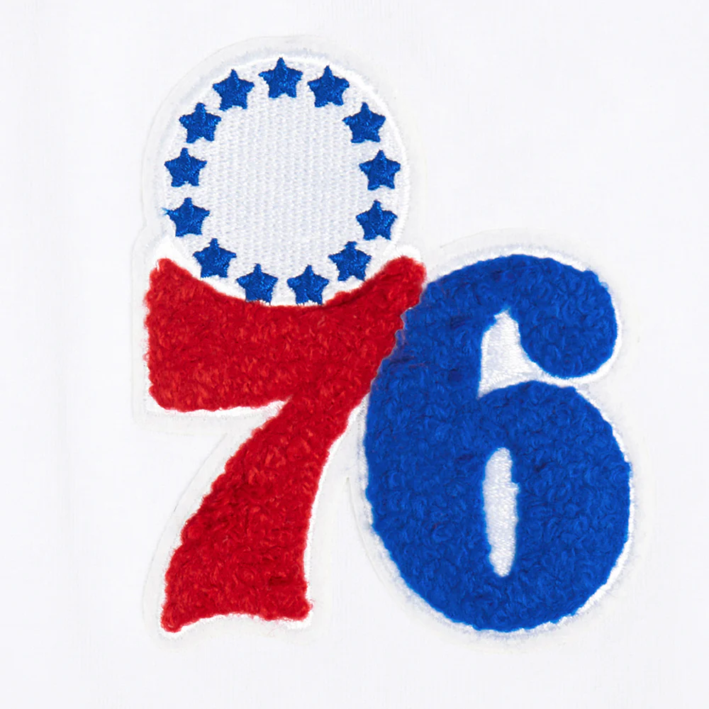 NBA PHILADELPHIA 76ERS CLASSIC WOMEN'S BOXY TEE (WHITE) - Image 7