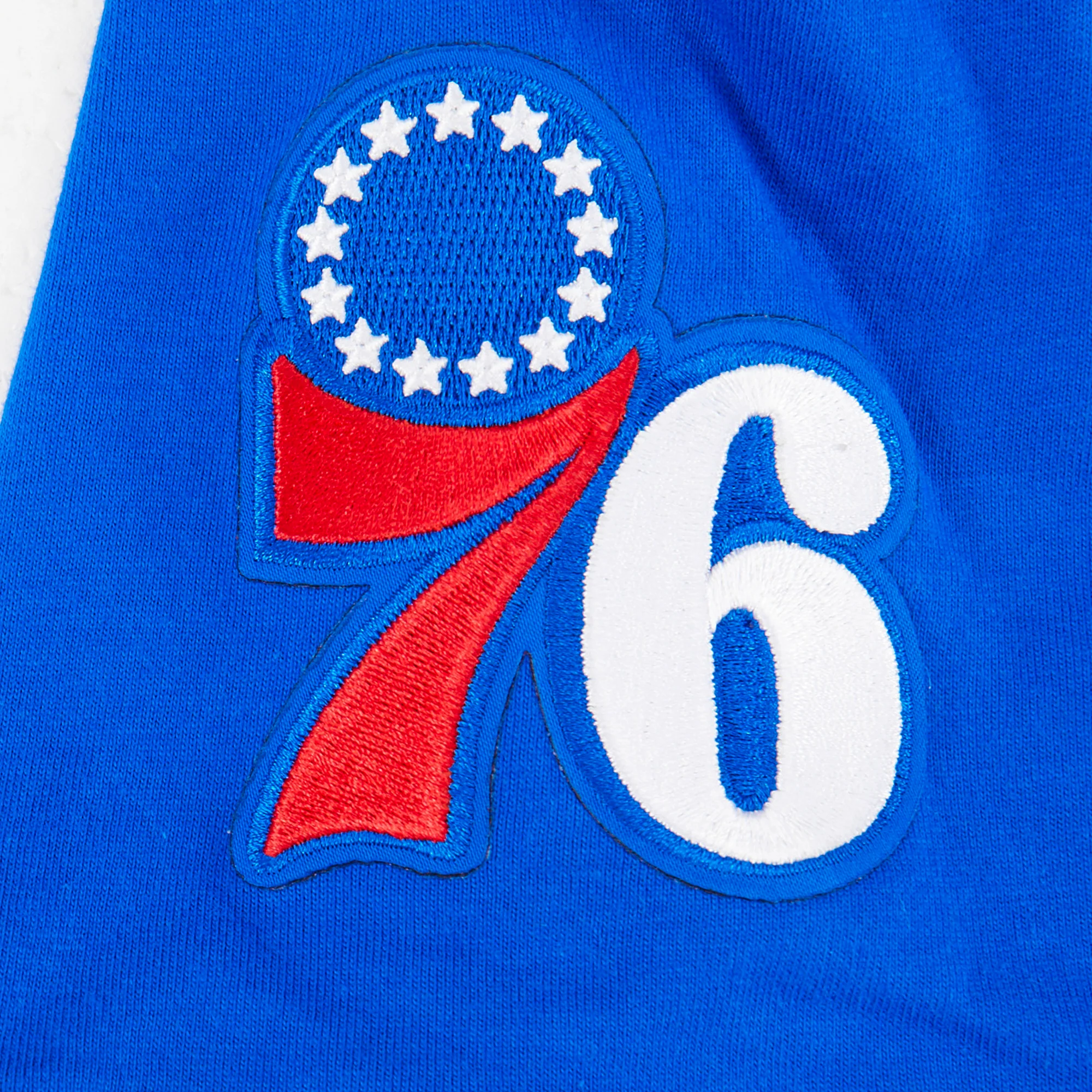 NBA PHILADELPHIA 76ERS CLASSIC BIG BOYS SHORT SLEEVE STRIPED RIB TEE (ROYAL BLUE/RED) - Image 4