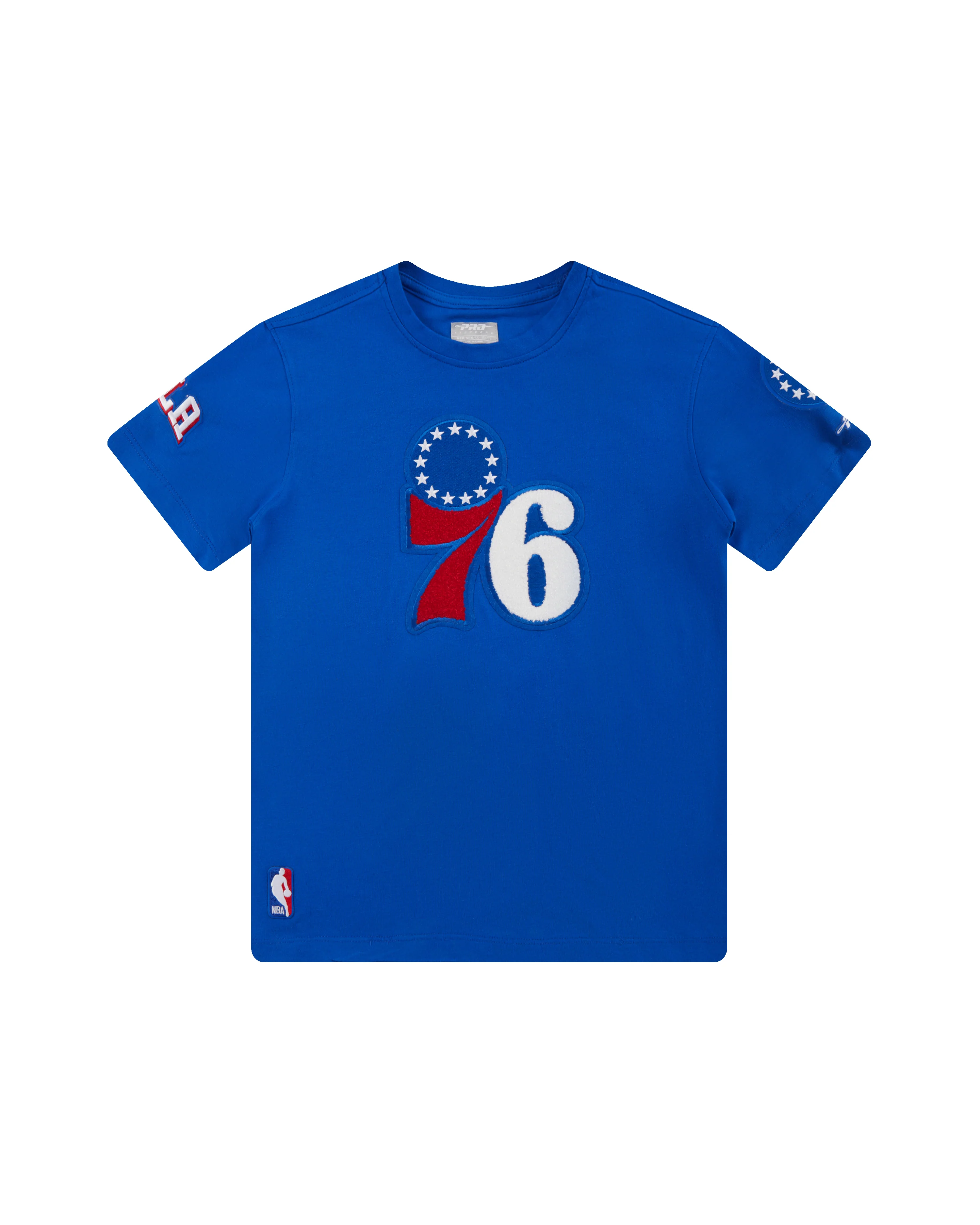 NBA PHILADELPHIA 76ERS RETRO CLASSIC SINGLE JERSEY BIG BOYS SINGLE JERSEY TEE (ROYAL BLUE)