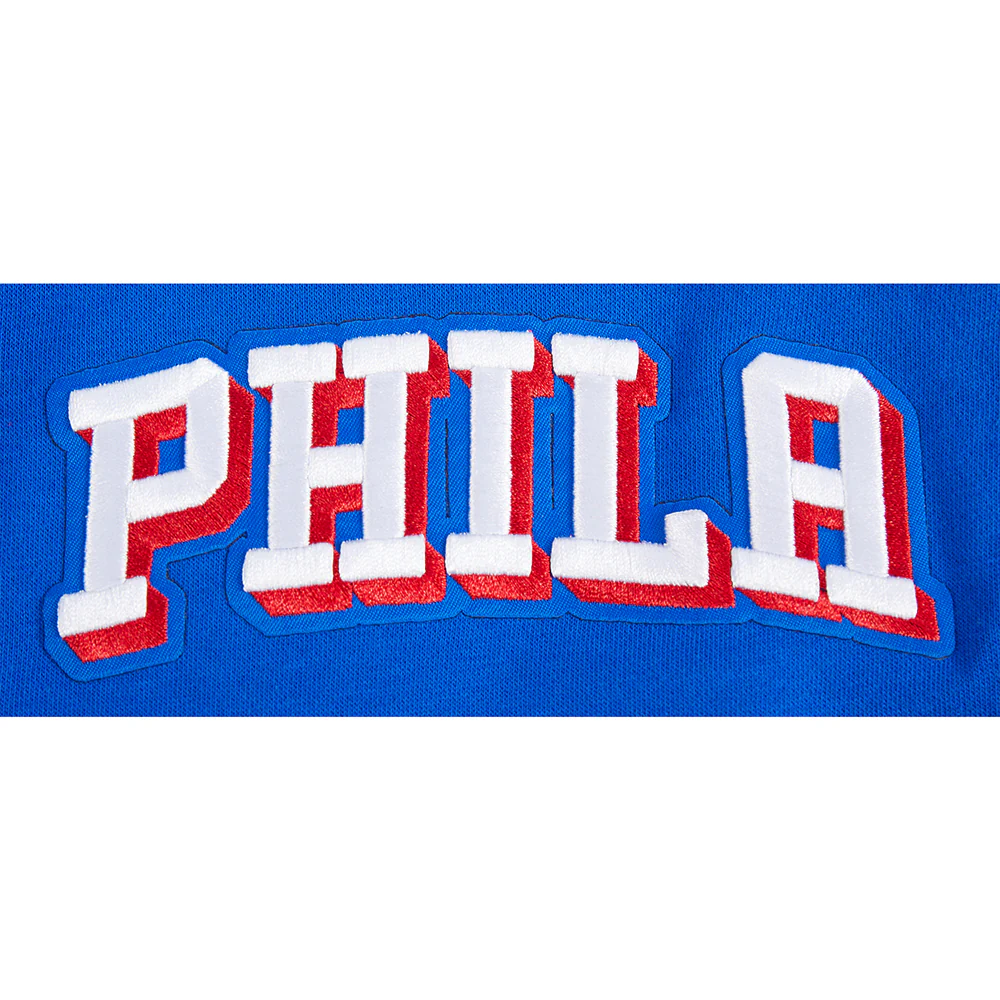 NBA PHILADELPHIA 76ERS RETRO CLASSIC BIG BOY'S FLC 2.0 SHORT (ROYAL BLUE/RED) - Image 7