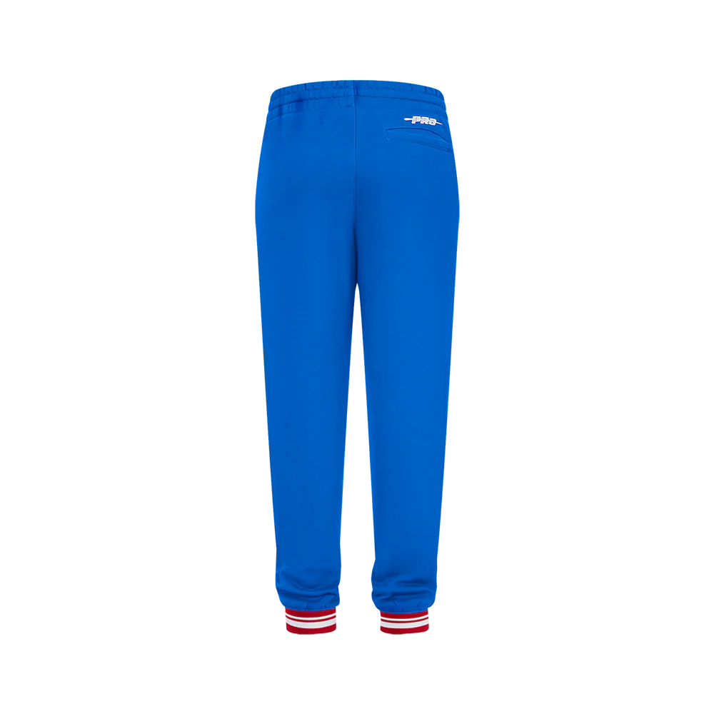 NBA PHILADELPHIA 76ERS RETRO CLASSIC BIG BOYS RIB FLEECE SWEATPANT (ROYAL BLUE/RED) - Image 4