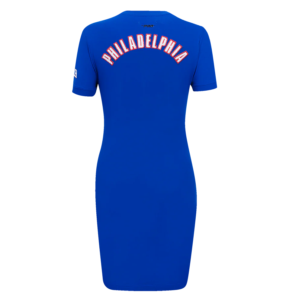 NBA PHILADELPHIA 76ERS CLASSIC WOMEN'S BODYCON DRESS (ROYAL BLUE) - Image 3
