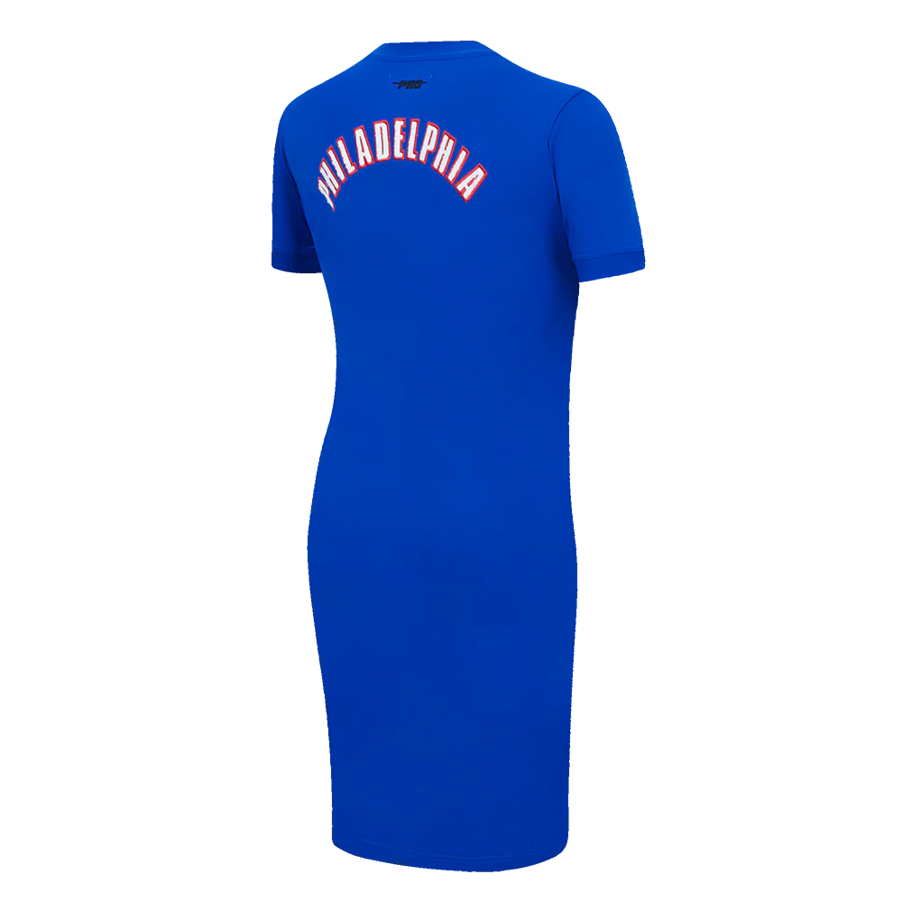 NBA PHILADELPHIA 76ERS CLASSIC WOMEN'S BODYCON DRESS (ROYAL BLUE) - Image 4