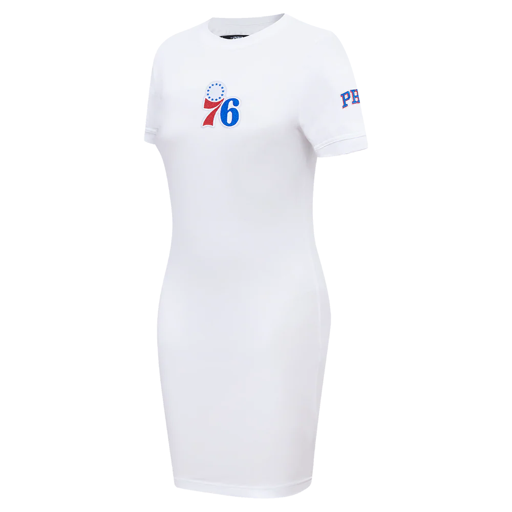 NBA PHILADELPHIA 76ERS CLASSIC WOMEN'S BODYCON DRES (WHITE) - Image 2