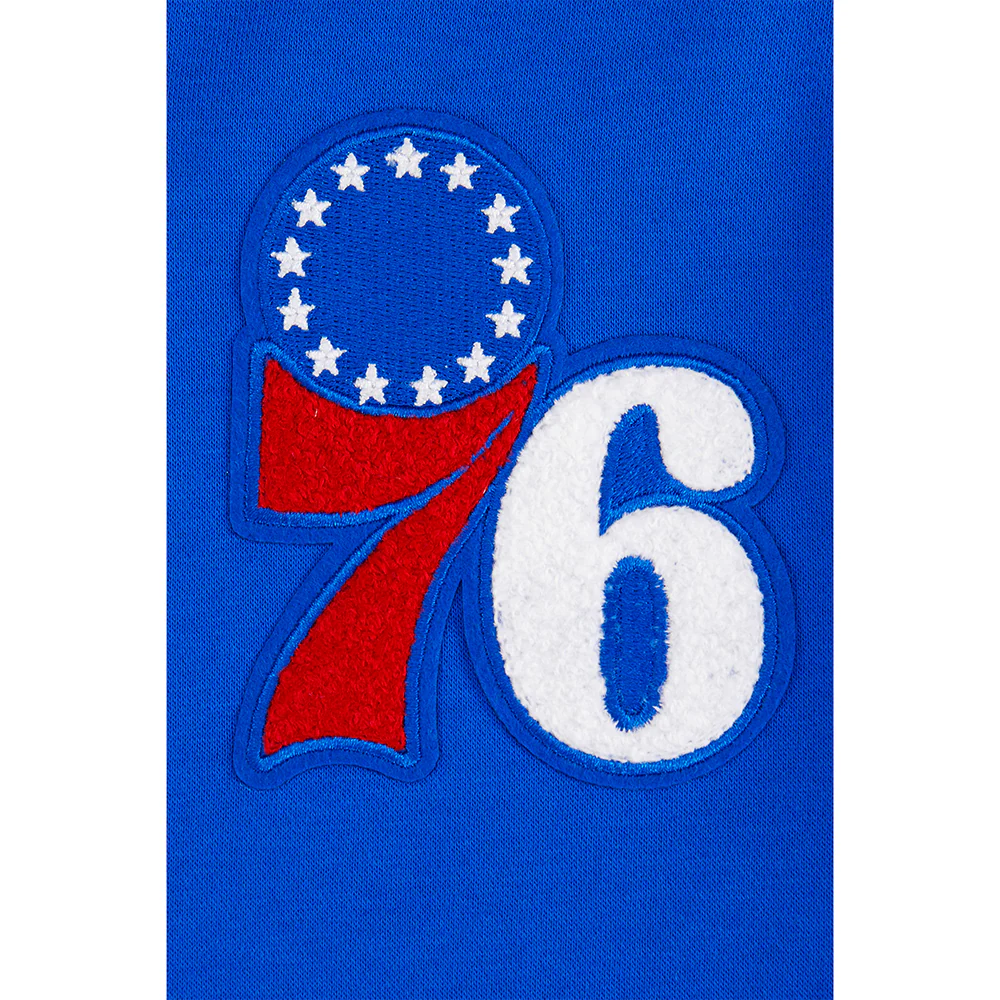 NBA PHILADELPHIA 76ERS CLASSIC BIG BOYS FLEECE PULLOVER HOODIE (ROYAL BLUE) - Image 5