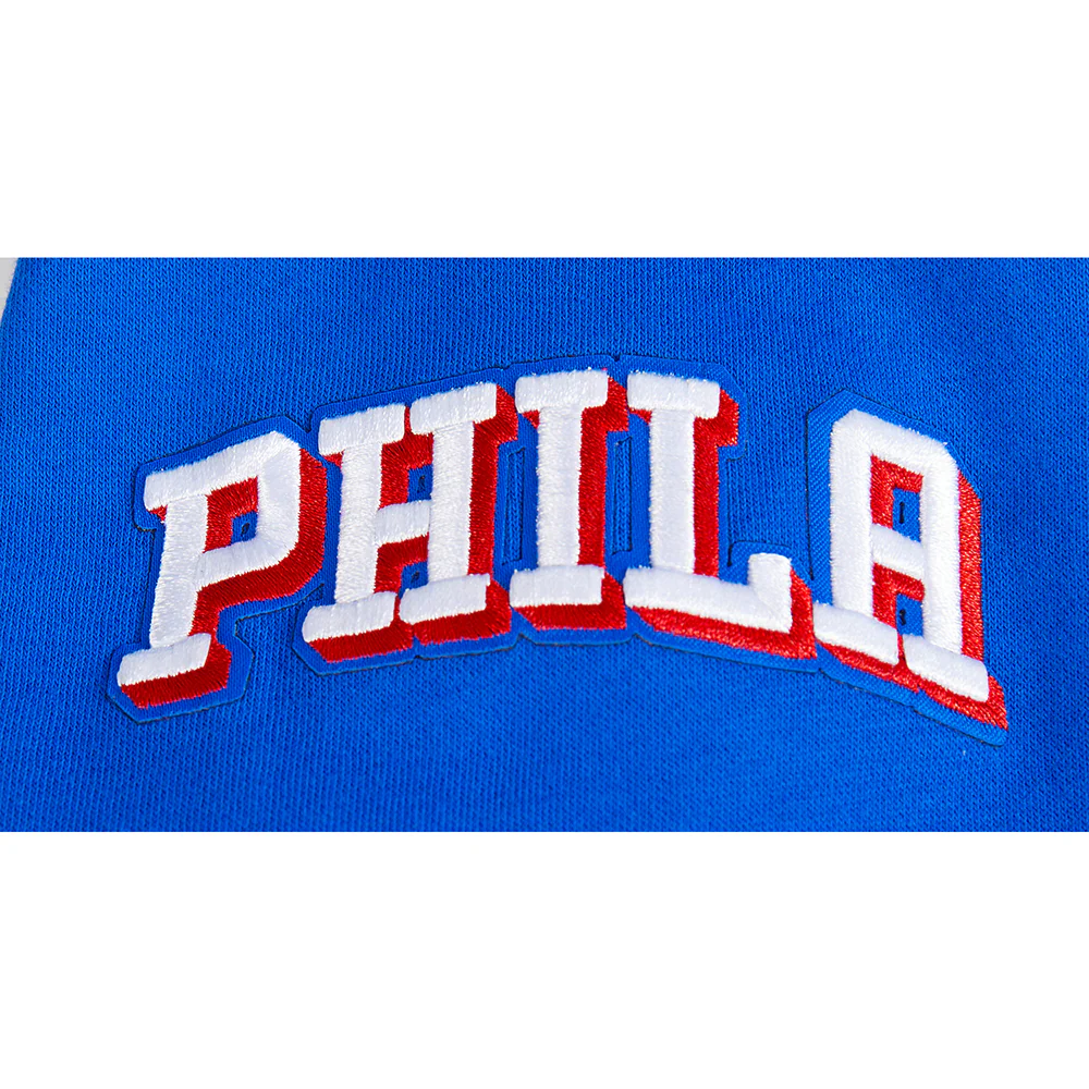 NBA PHILADELPHIA 76ERS CLASSIC BIG BOY'S FLC FZ PO HOODIE (ROYAL BLUE) - Image 5