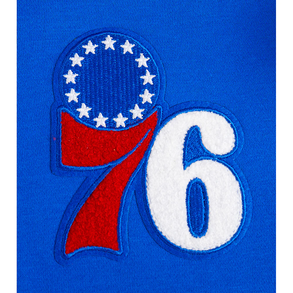NBA PHILADELPHIA 76ERS CLASSIC BIG BOY'S FLC FZ PO HOODIE (ROYAL BLUE) - Image 7