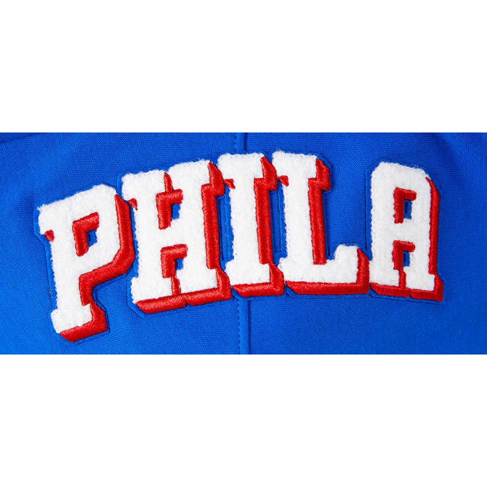 NBA PHILADELPHIA 76ERS CLASSIC BIG BOY'S FLC FZ PO HOODIE (ROYAL BLUE) - Image 8