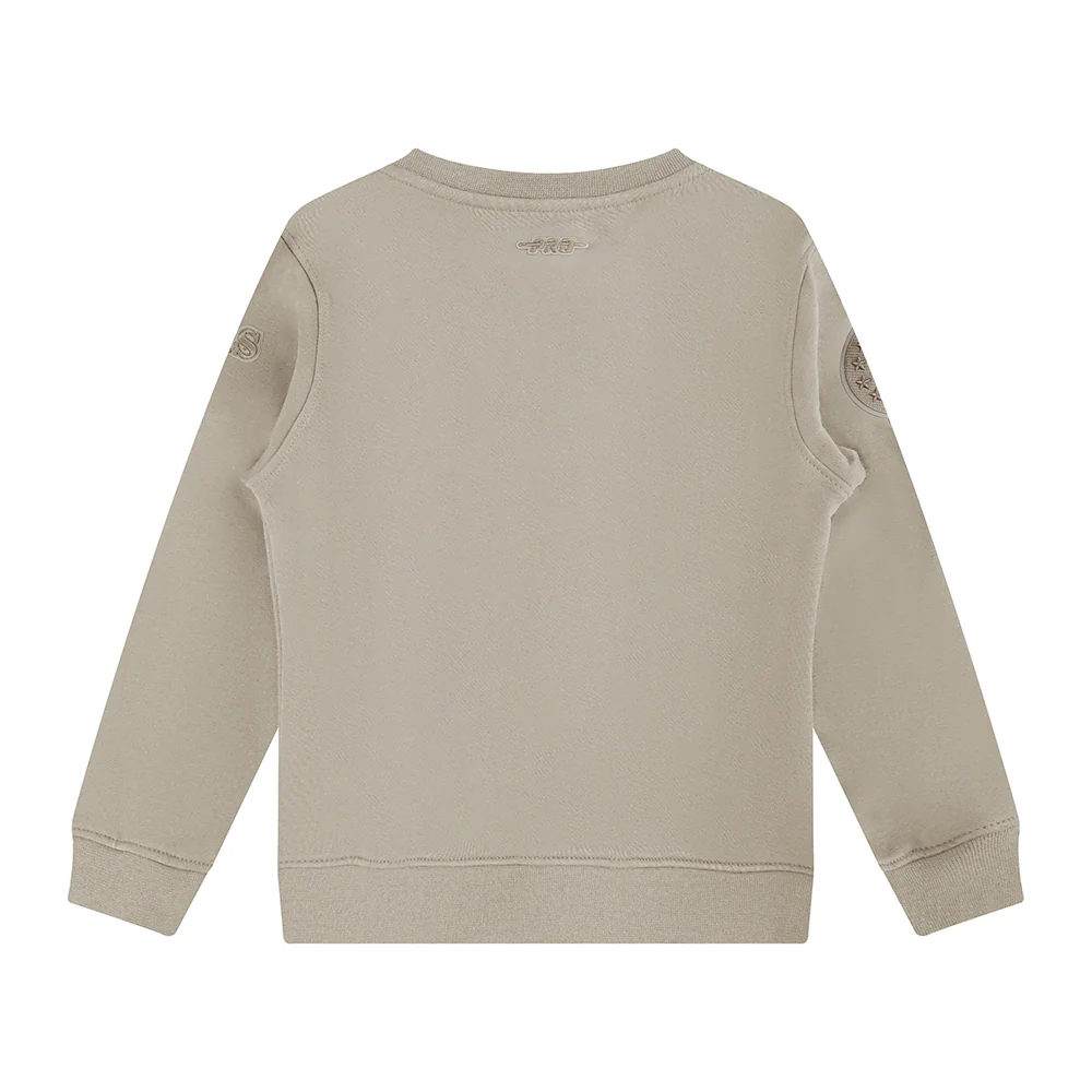 NBA PHILADELPHIA 76ERS NEUTRAL BIG BOYS FLEECE CREWNECK (TAUPE) - Image 4