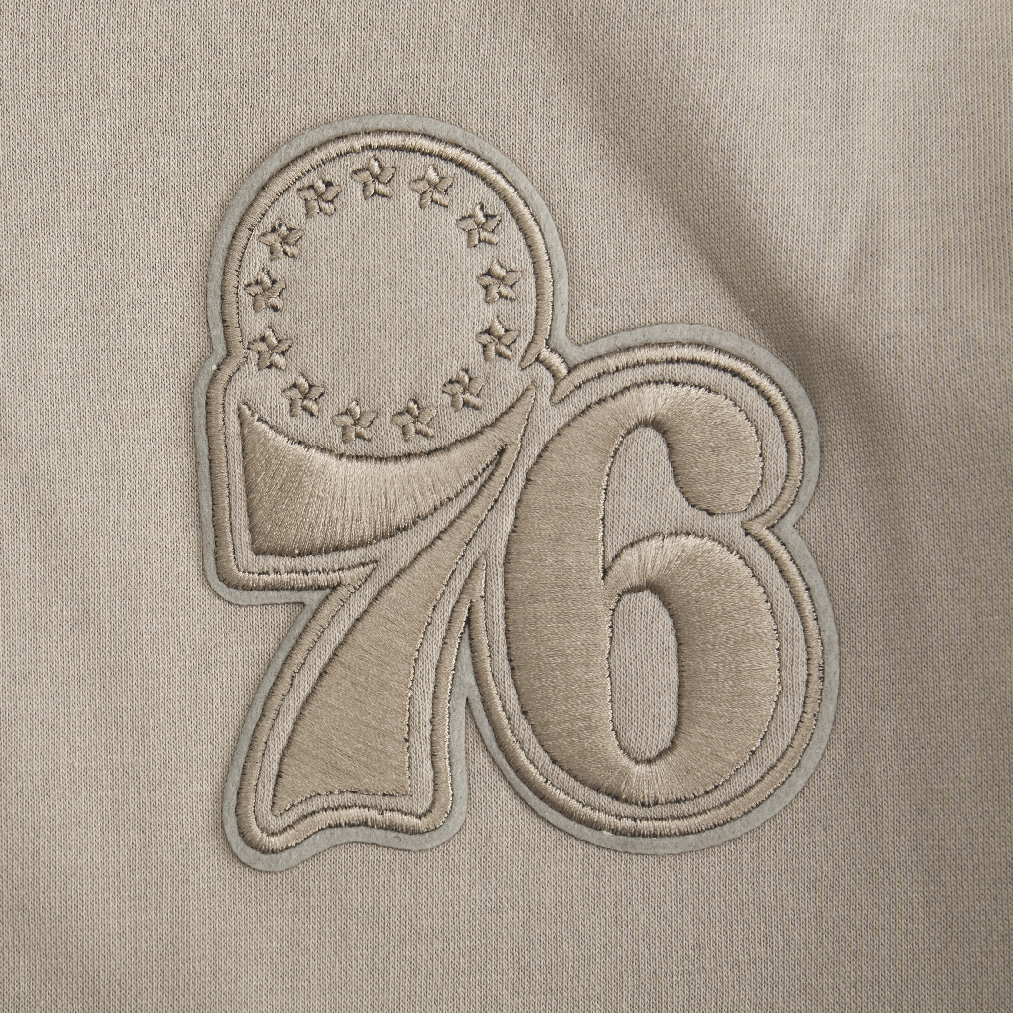 NBA PHILADELPHIA 76ERS NEUTRAL BIG BOYS FLEECE PULLOVER HOODIE (TAUPE) - Image 3