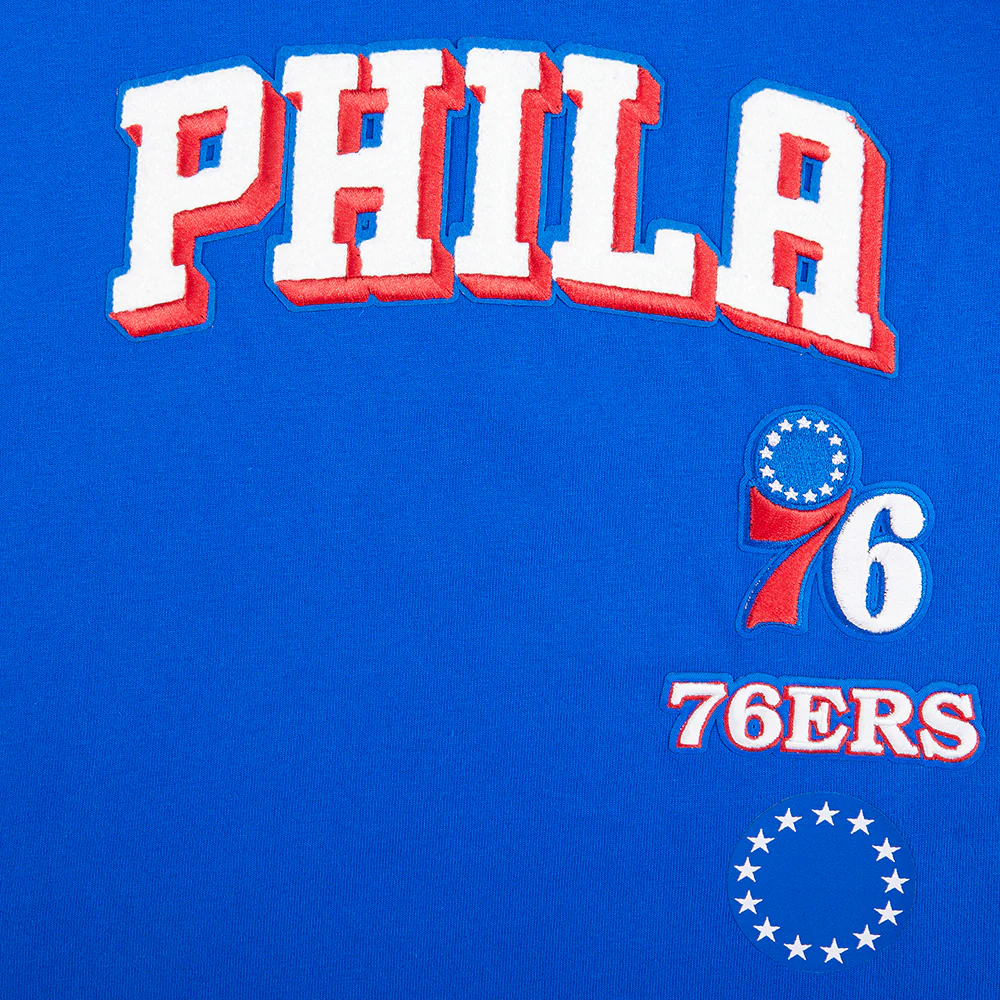 NBA PHILADELPHIA 76ERS RETRO CLASSIC BIG GIRLS SHORT SLEEVE BOXY TEE (ROYAL BLUE) - Image 5