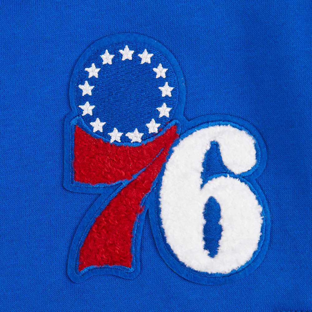 NBA PHILADELPHIA 76ERS CLASSIC BIG GIRLS FLEECE FULL ZIP HOODIE (ROYAL BLUE) - Image 5