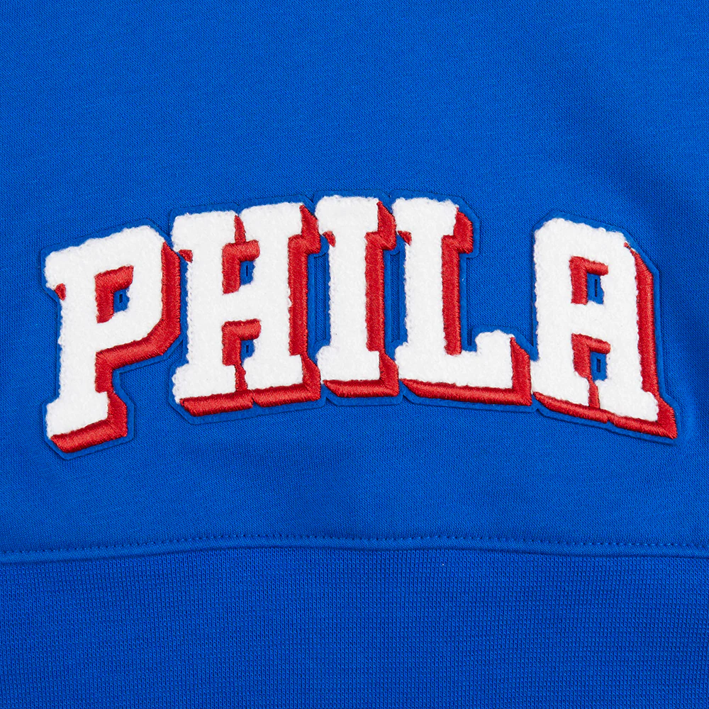 NBA PHILADELPHIA 76ERS CLASSIC BIG GIRLS FLEECE FULL ZIP HOODIE (ROYAL BLUE) - Image 6