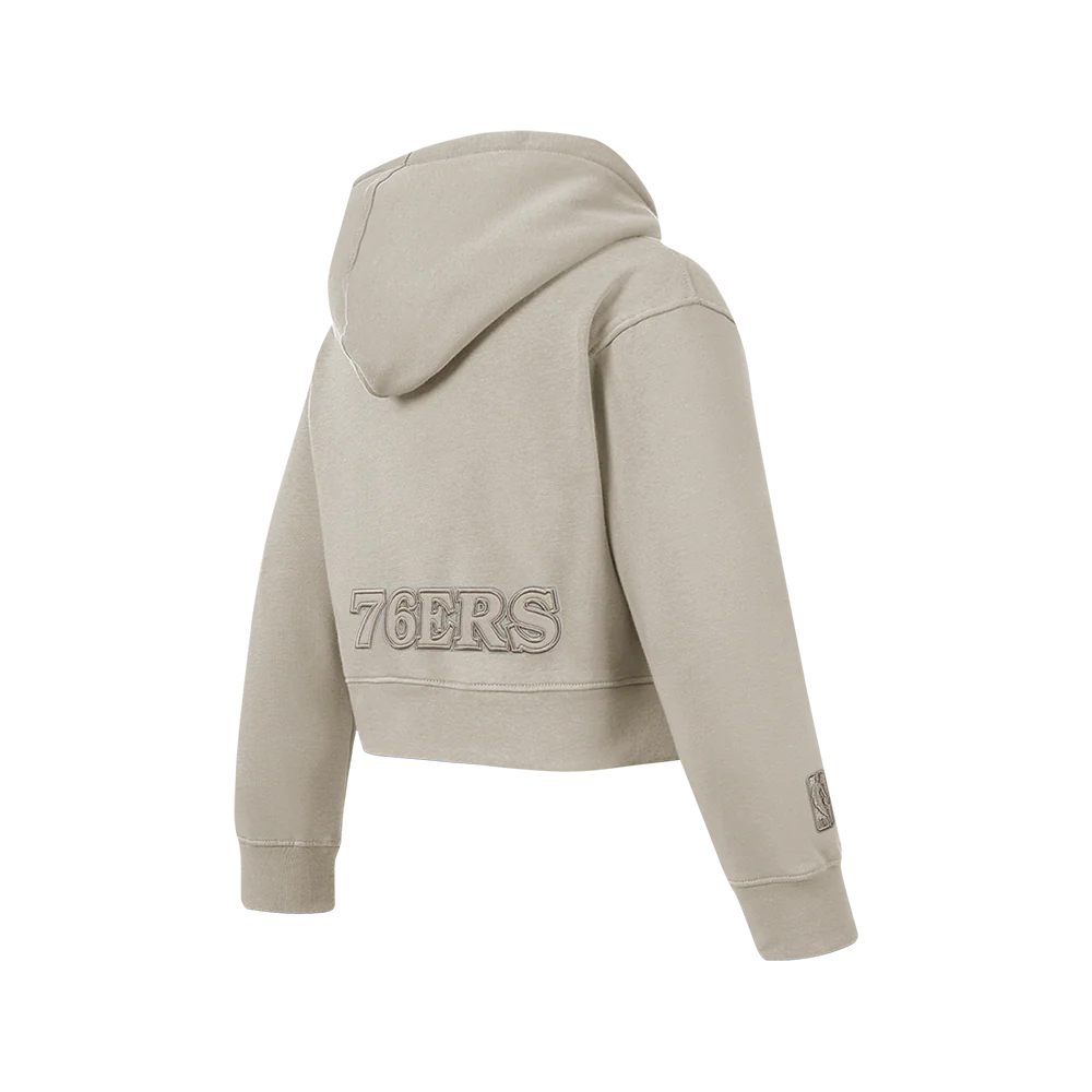 NBA PHILADELPHIA 76ERS NEUTRAL BIG GIRLS FLC PO HOODIE (TAUPE) - Image 4
